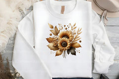 Fall Boho Bouquet Flower Clipart Bundle - CraftNest - Digital Crafting and Art