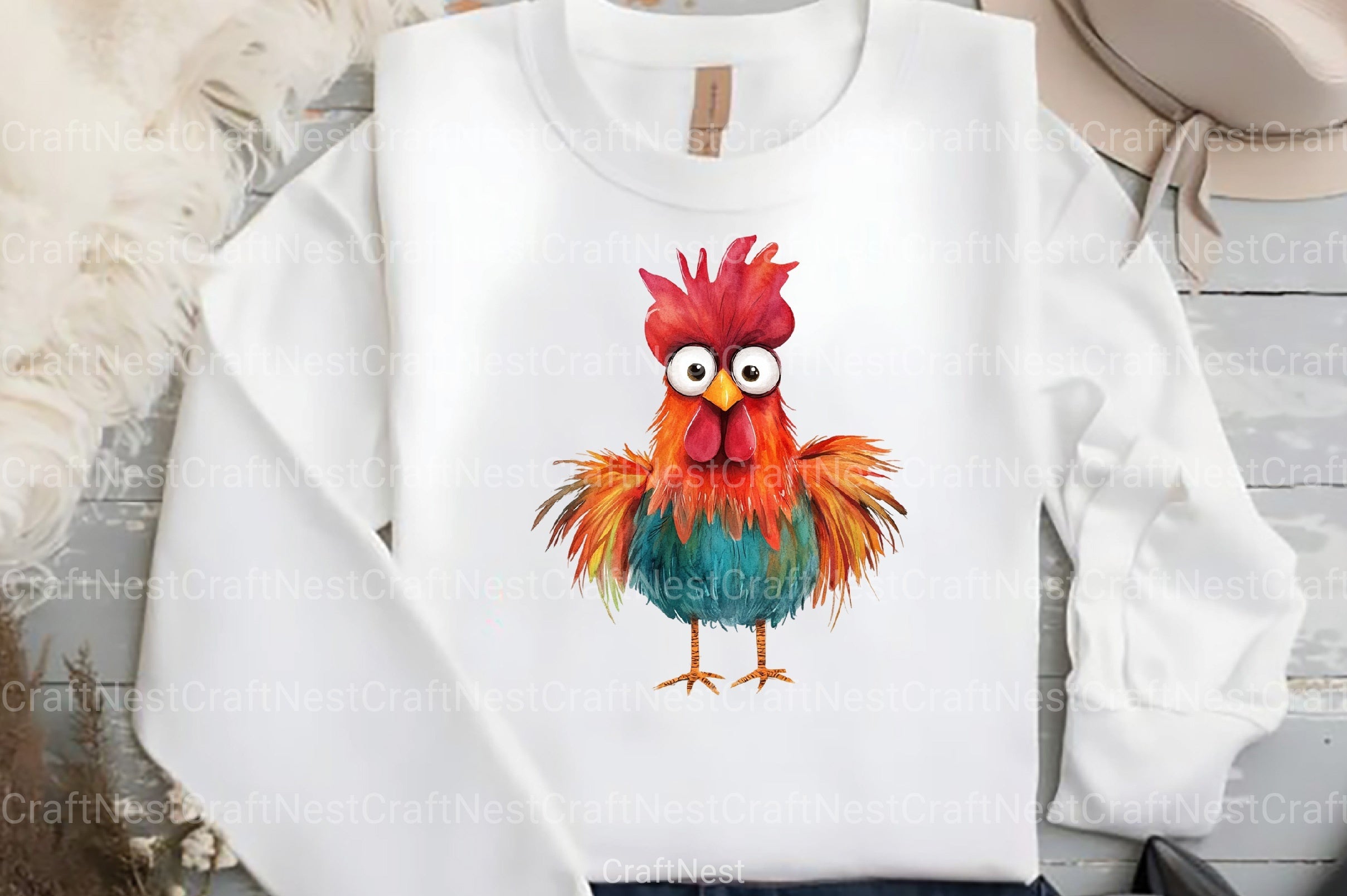 Quirky Funny Chicken Clipart Bundle 1 - CraftNest - Digital Crafting and Art