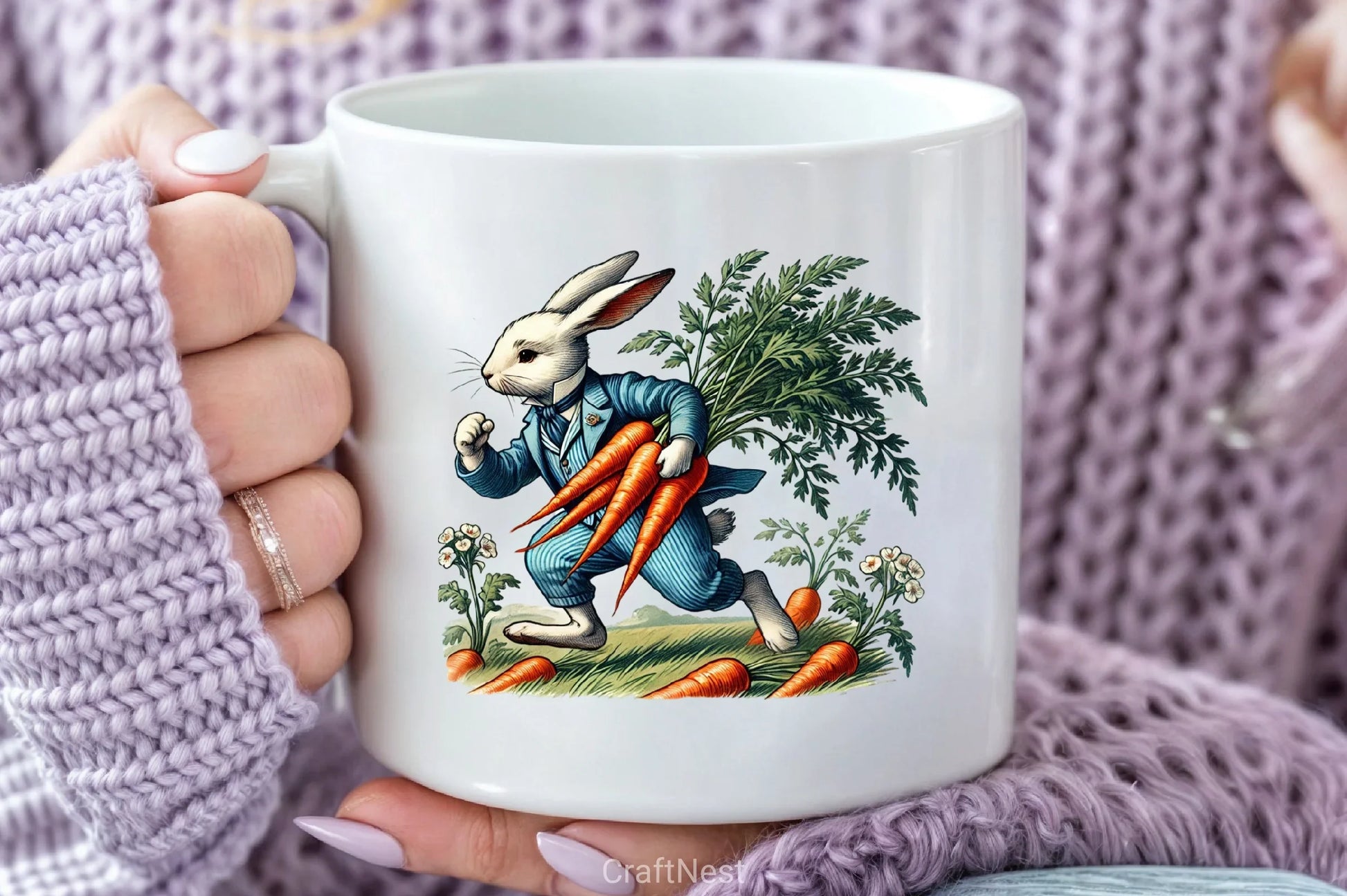 Easter Rabbit & Carrot Clipart Bundle 2 - CraftNest - Digital Crafting and Art