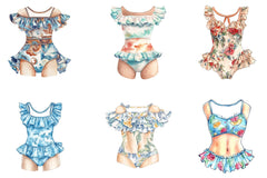 Summer Swimsuit Clipart Bundle - CraftNest - Digital Crafting and Art