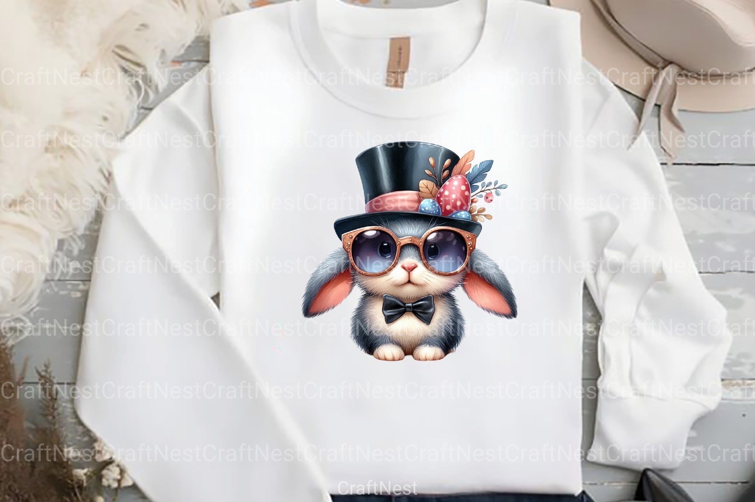 Funny Easter Bunny Clipart Bundle 45 - CraftNest - Digital Crafting and Art