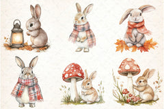 Cute Autumn Bunny Clipart Bundle 77 - CraftNest - Digital Crafting and Art