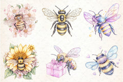 Bee Clipart Bundle Collection - CraftNest - Digital Crafting and Art