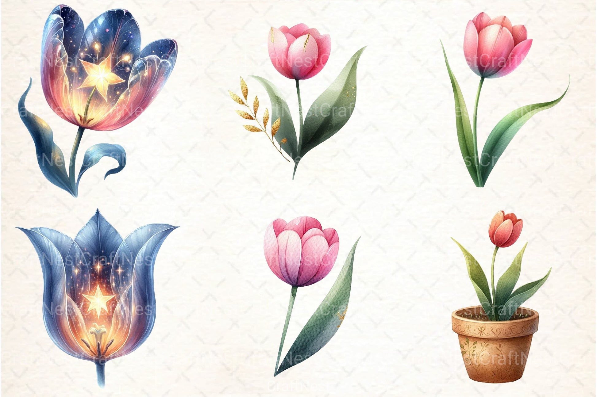 Tulip Clipart Bundle 99 - CraftNest - Digital Crafting and Art