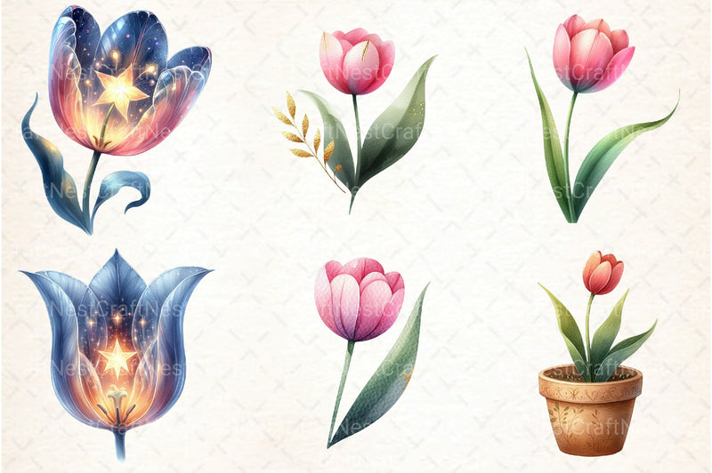 Tulip Clipart Bundle 99 - CraftNest - Digital Crafting and Art