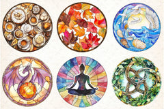 Stained Glass Clipart Bundle 222 - CraftNest - Digital Crafting and Art