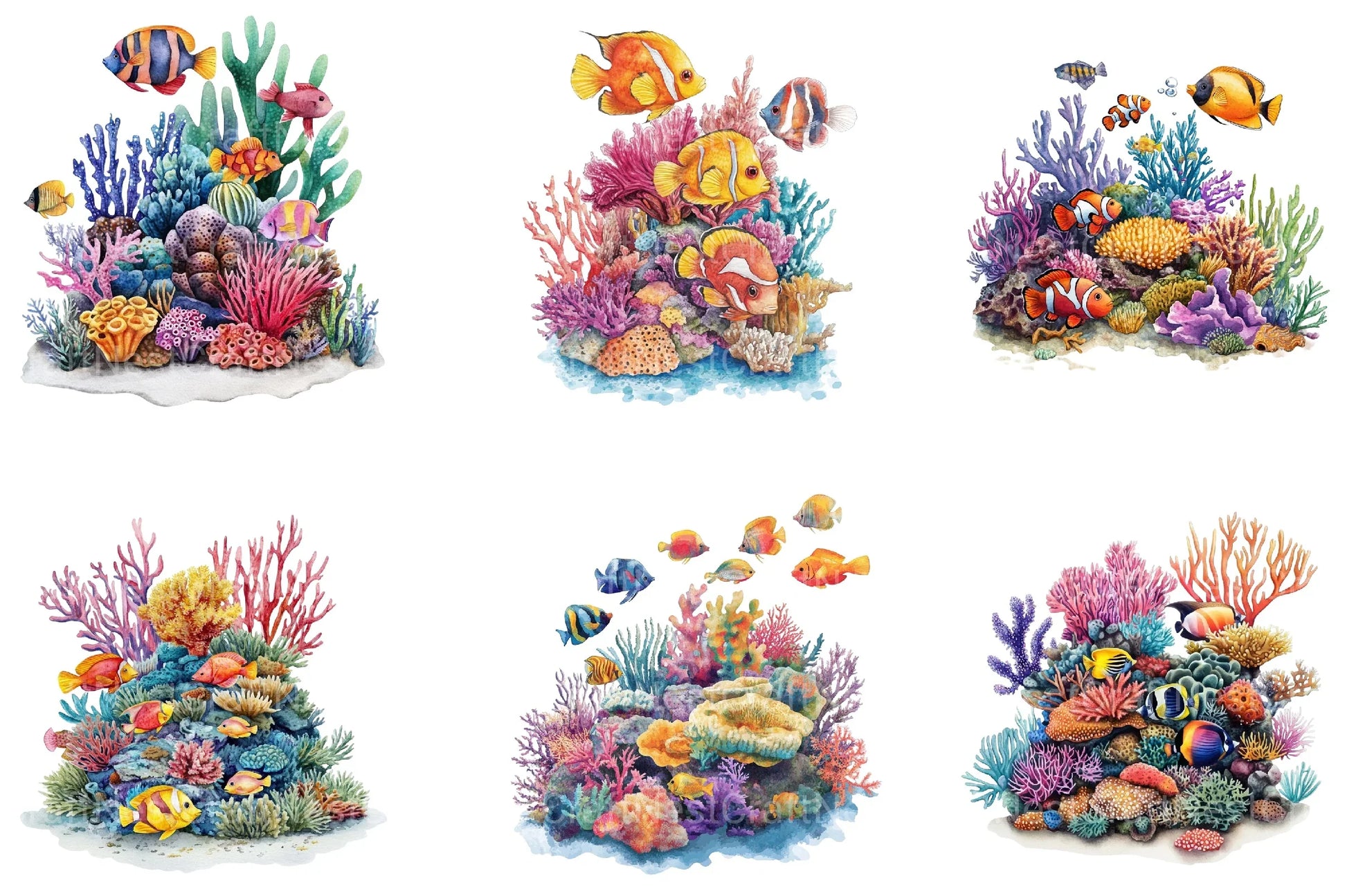 Summer Fish Swimming Clipart Bundle - CraftNest - Digital Crafting and Art