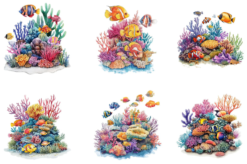 Summer Fish Swimming Clipart Bundle - CraftNest - Digital Crafting and Art