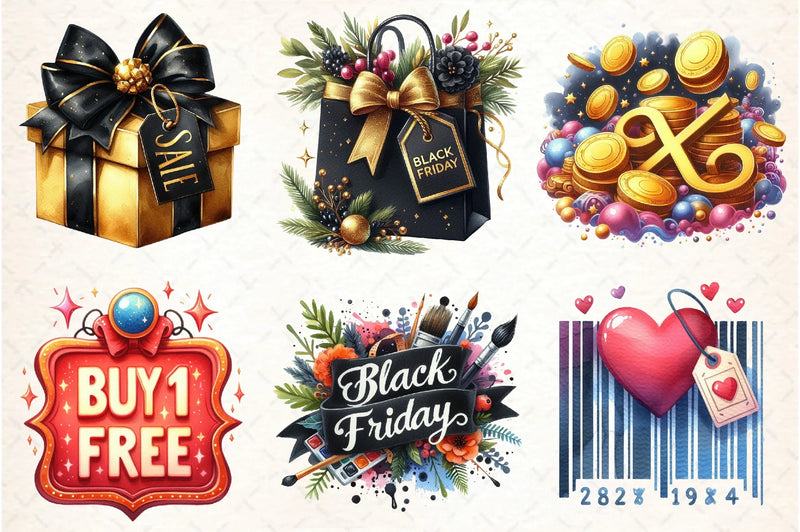 Black Friday Clipart Bundle - CraftNest - Digital Crafting and Art