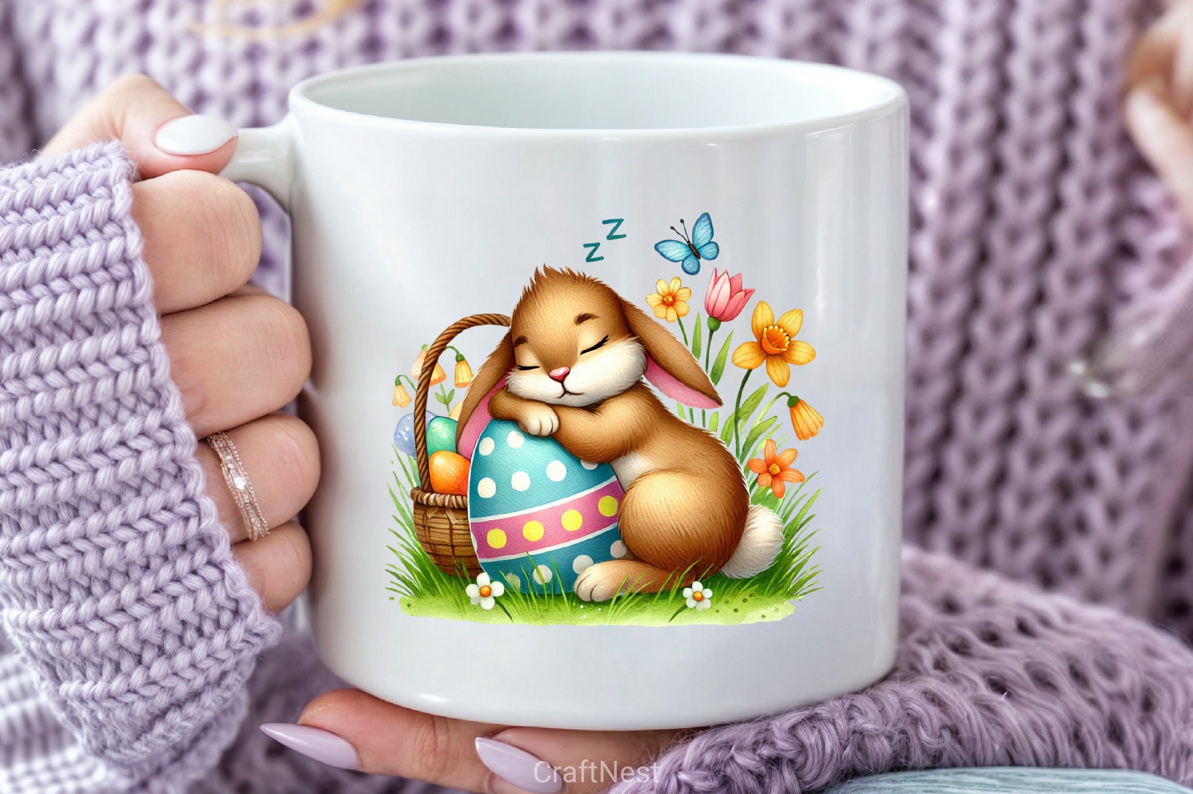 Easter Bunny Sleeping Clipart Bundle 1 - CraftNest - Digital Crafting and Art