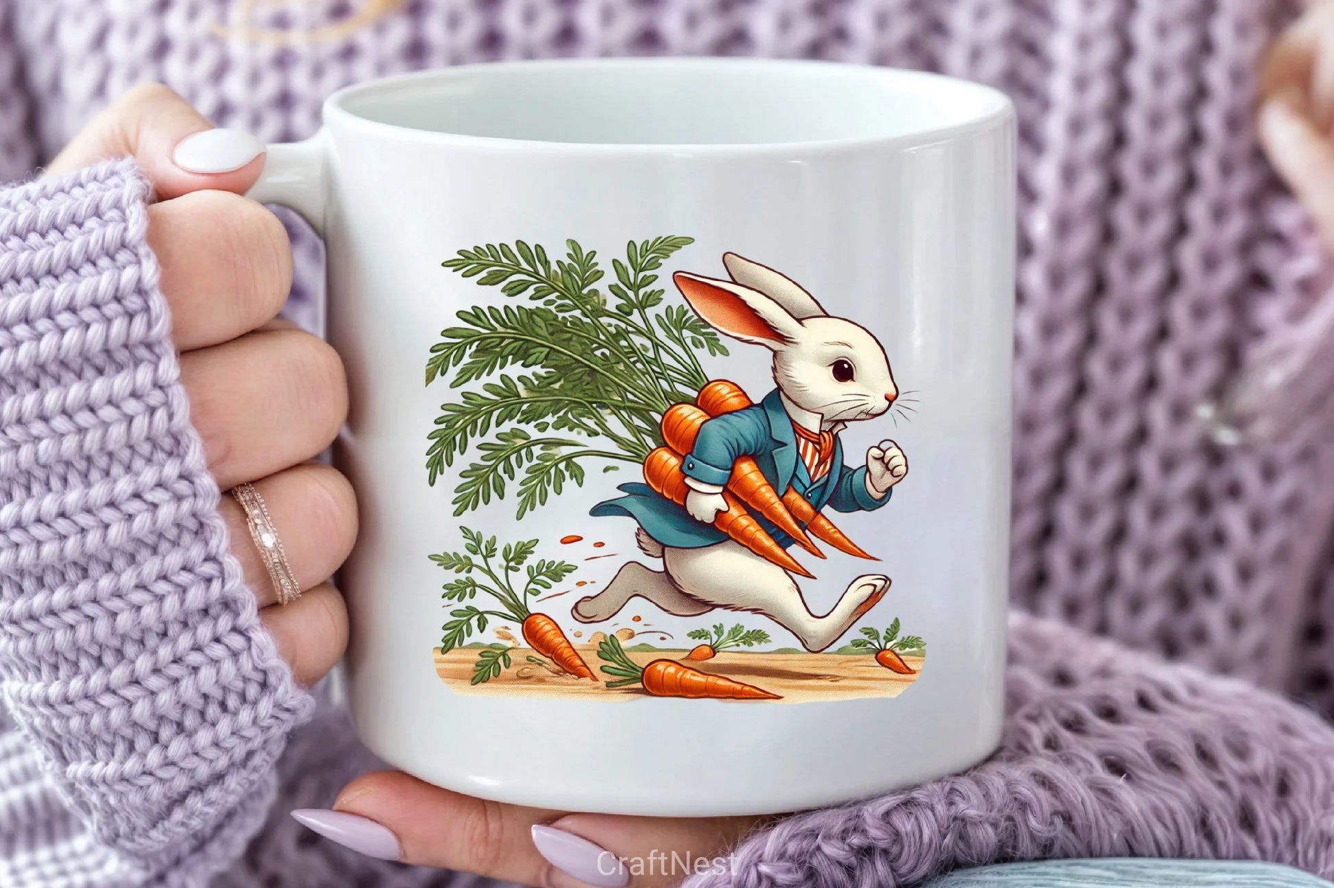 Easter Rabbit & Carrot Clipart Bundle 3 - CraftNest - Digital Crafting and Art