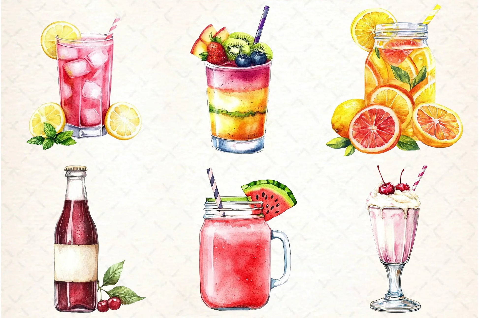 Summer Drink Clipart Bundle - CraftNest - Digital Crafting and Art