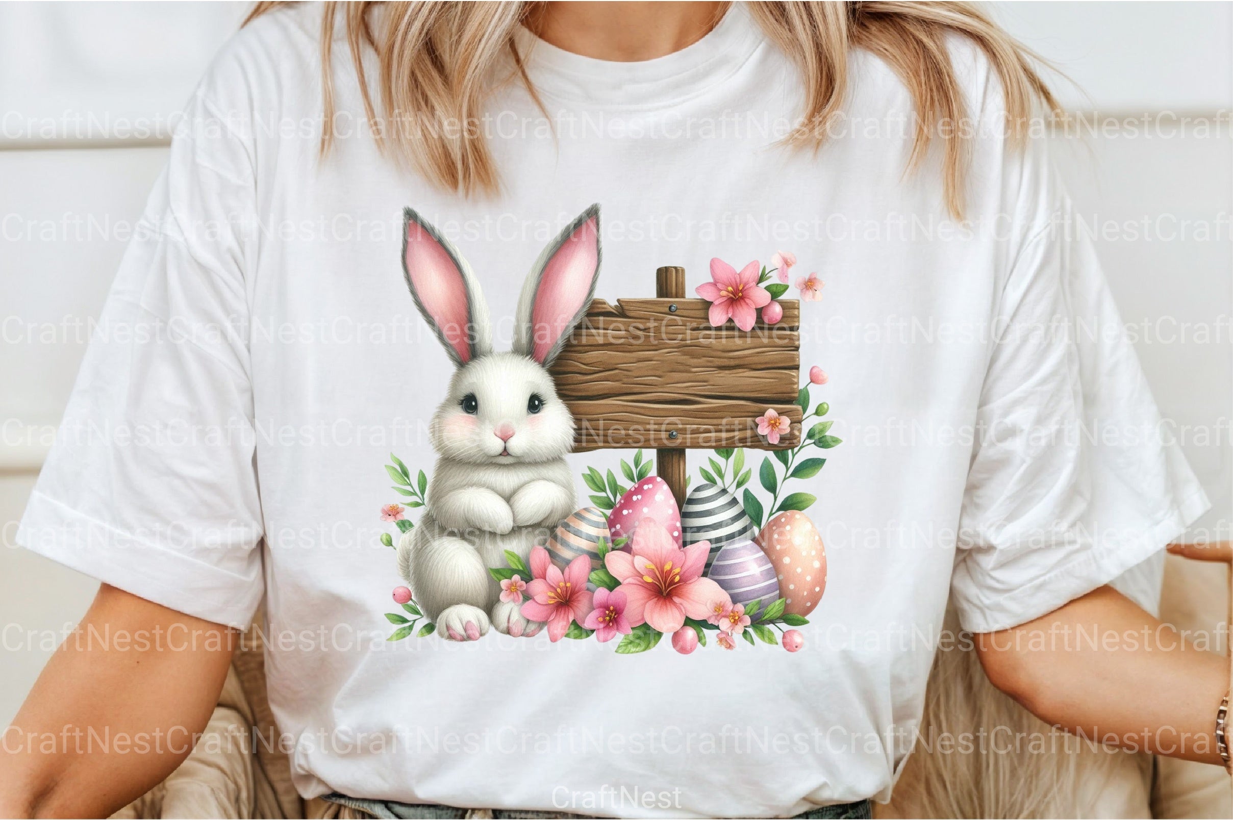 Cute Easter Bunny Clipart Bundle 99 - CraftNest - Digital Crafting and Art