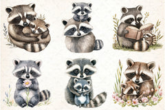 Raccoon & Kit Clipart Bundle 1 - CraftNest - Digital Crafting and Art