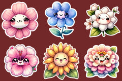 Cute Floral Sticker Clipart Bundle - CraftNest - Digital Crafting and Art