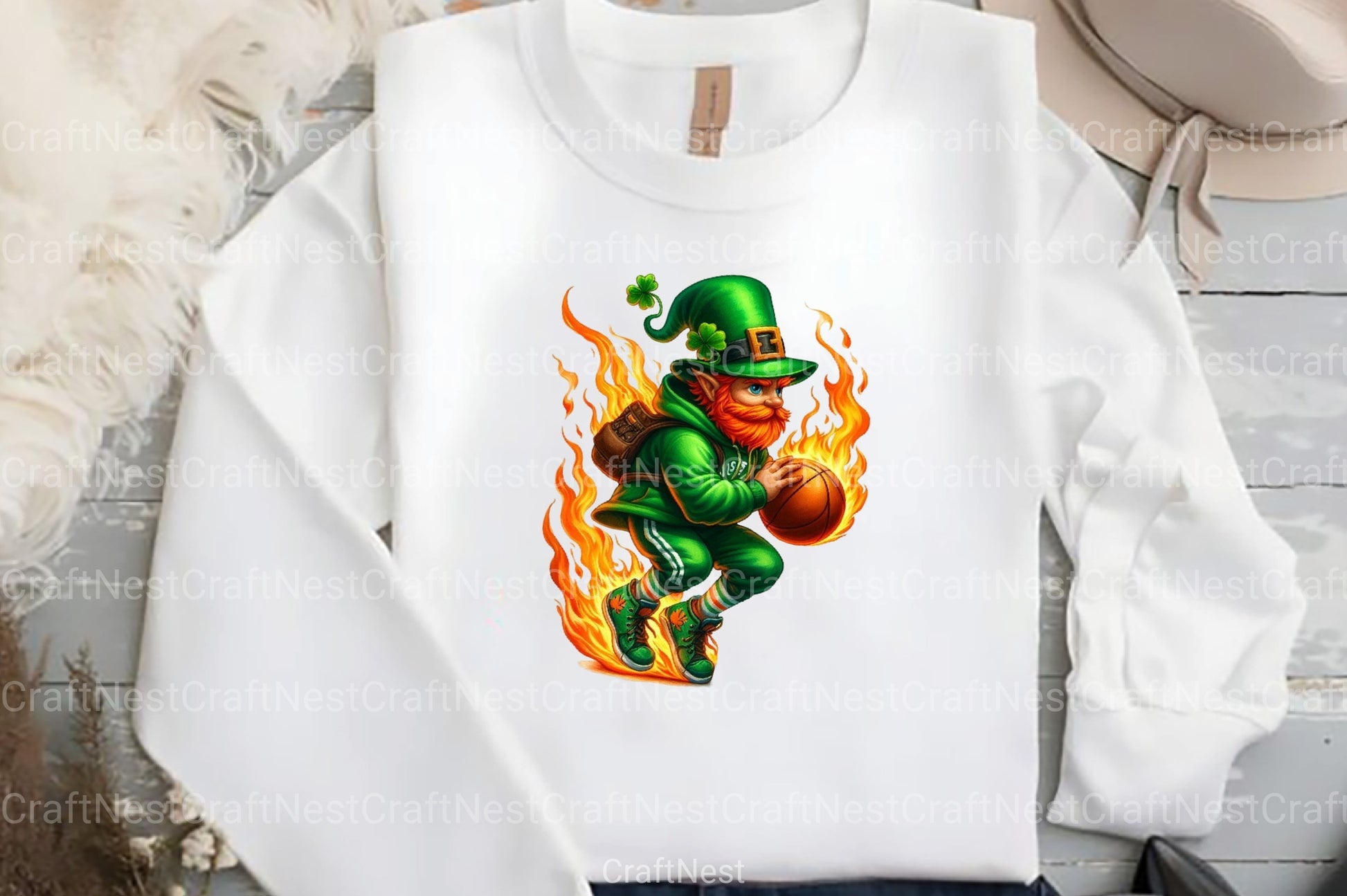 Leprechaun Dunk Basketball Clipart Bundle - CraftNest - Digital Crafting and Art