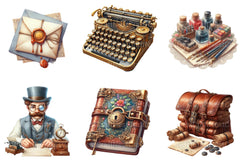 Antique Writer Clipart - CraftNest - Digital Crafting and Art