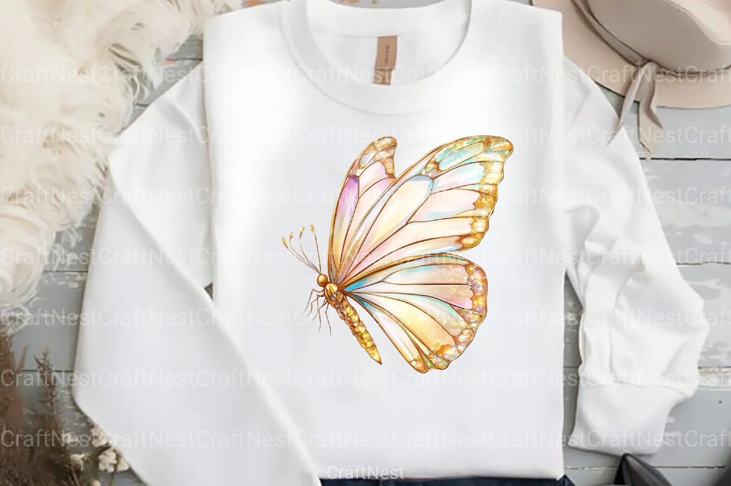 Stained Glass Butterfly Clipart Bundle 1 - CraftNest - Digital Crafting and Art