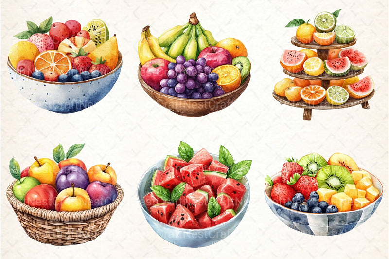 Fruit Bowl Clipart Bundle - CraftNest - Digital Crafting and Art