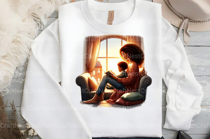 Mother's Day Black Mom Clipart Bundle - CraftNest - Digital Crafting and Art