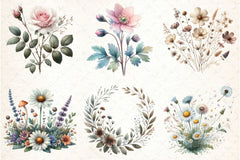 Botanical Forest Wildflower Clipart Bundle 1 - CraftNest - Digital Crafting and Art