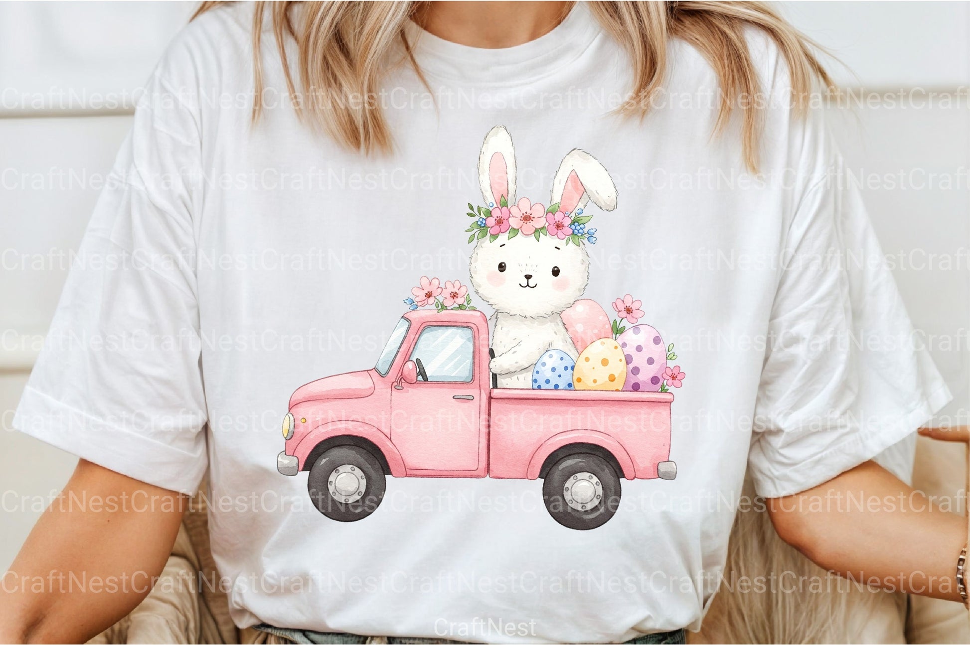 Cute Bunny Car Clipart Bundle - CraftNest - Digital Crafting and Art