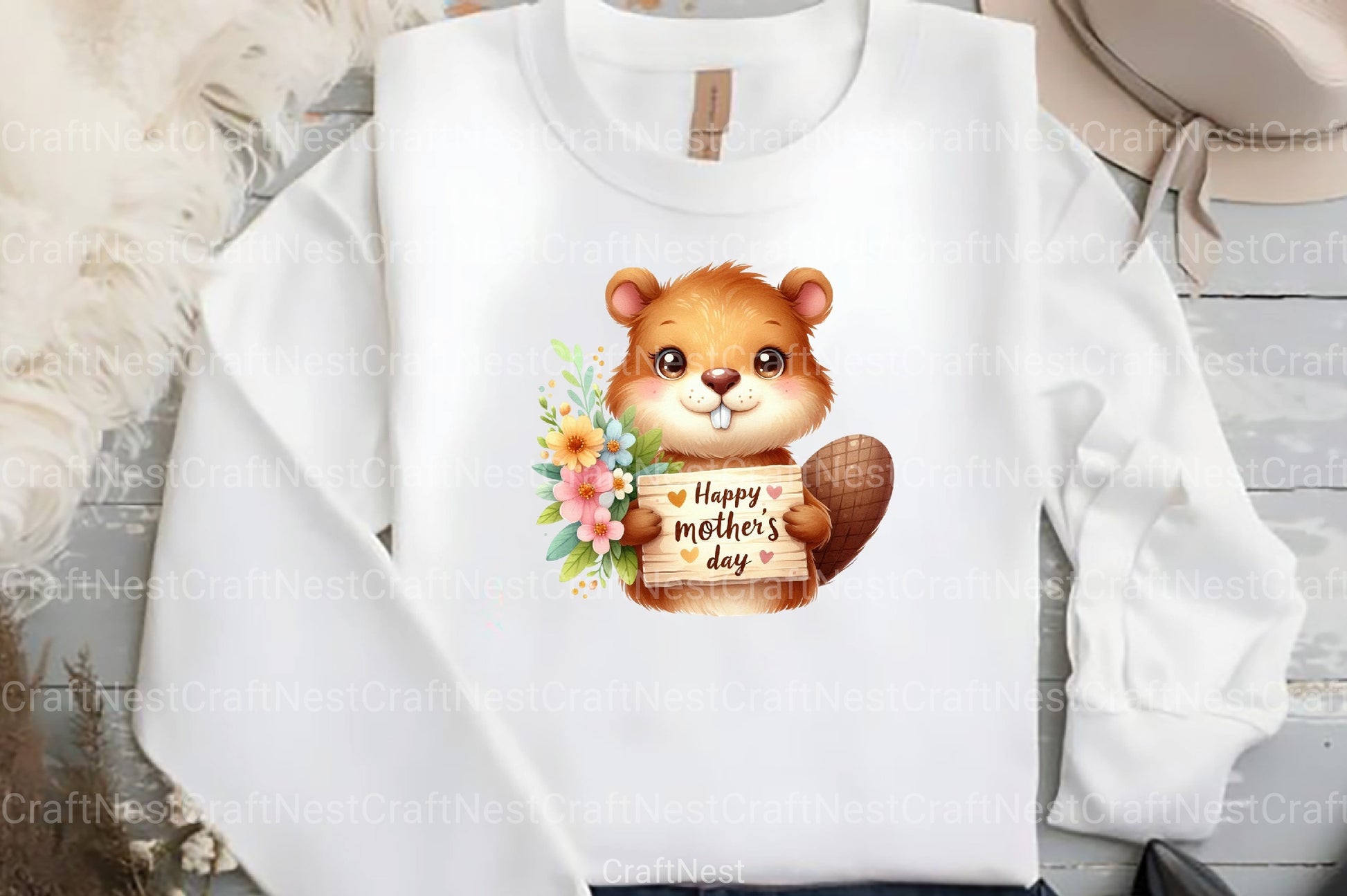 American Beaver Mother's Day Clipart Bundle - CraftNest - Digital Crafting and Art