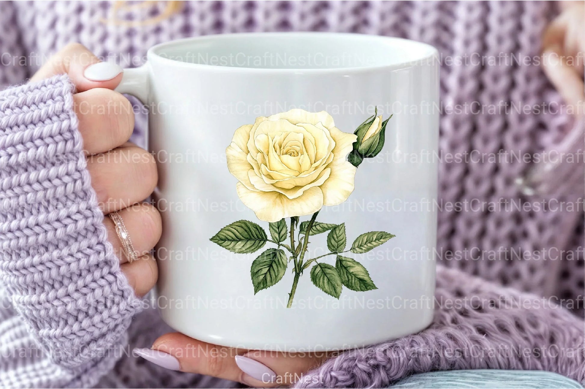 Spring Roses Clipart Bundle Lithograph - CraftNest - Digital Crafting and Art