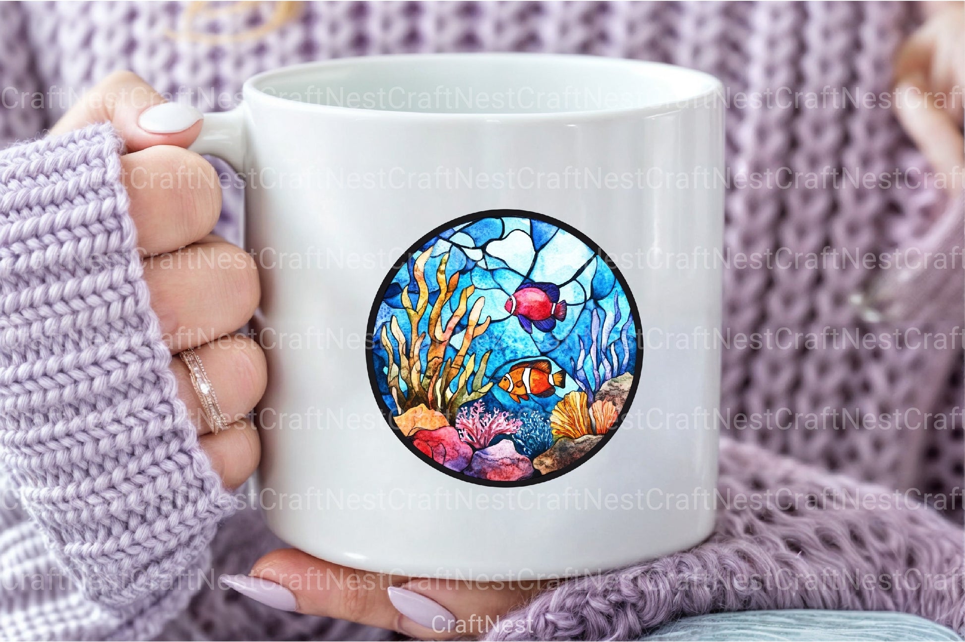 Round Stained Glass Summer Clipart Bundle 44 - CraftNest - Digital Crafting and Art