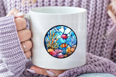 Round Stained Glass Summer Clipart Bundle 44 - CraftNest - Digital Crafting and Art