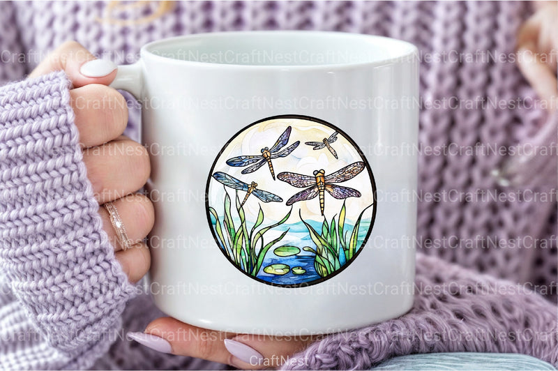 Round Stained Glass Summer Clipart Bundle 9 - CraftNest - Digital Crafting and Art