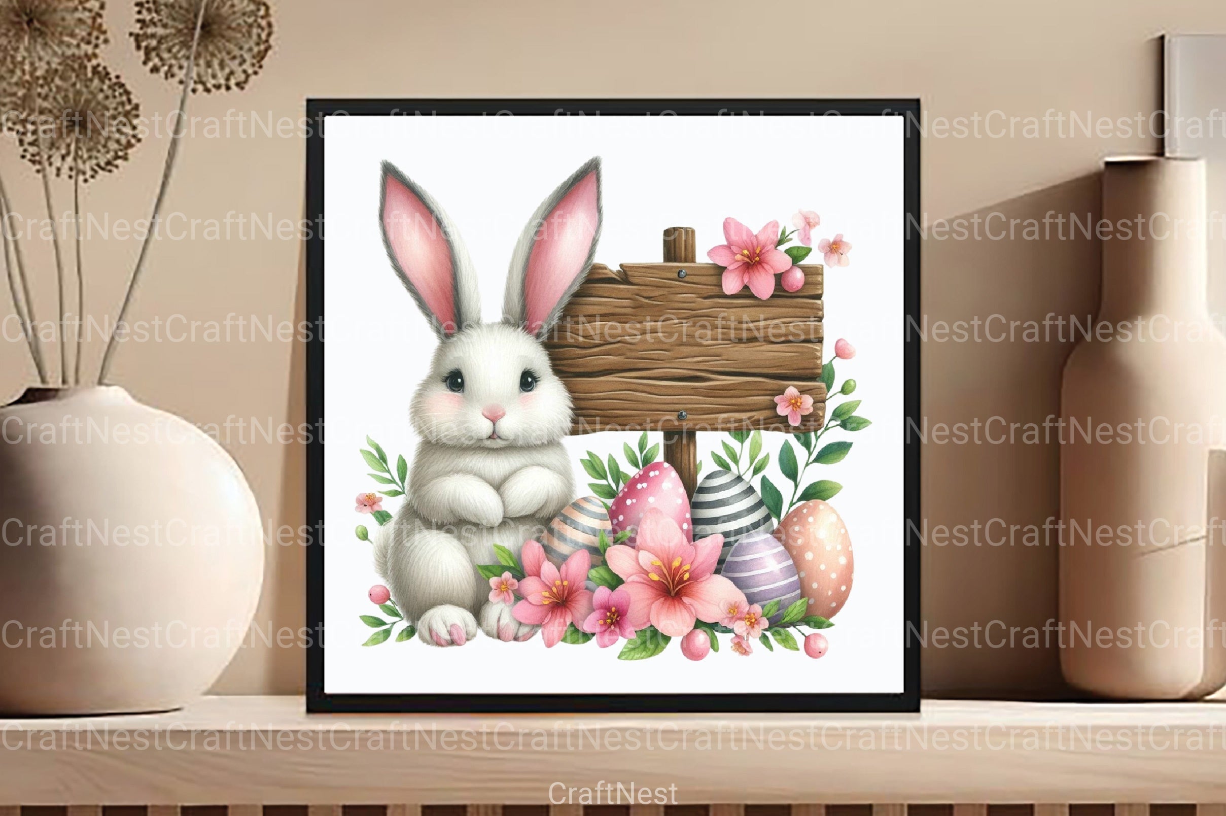 Cute Easter Bunny Clipart Bundle 99 - CraftNest - Digital Crafting and Art