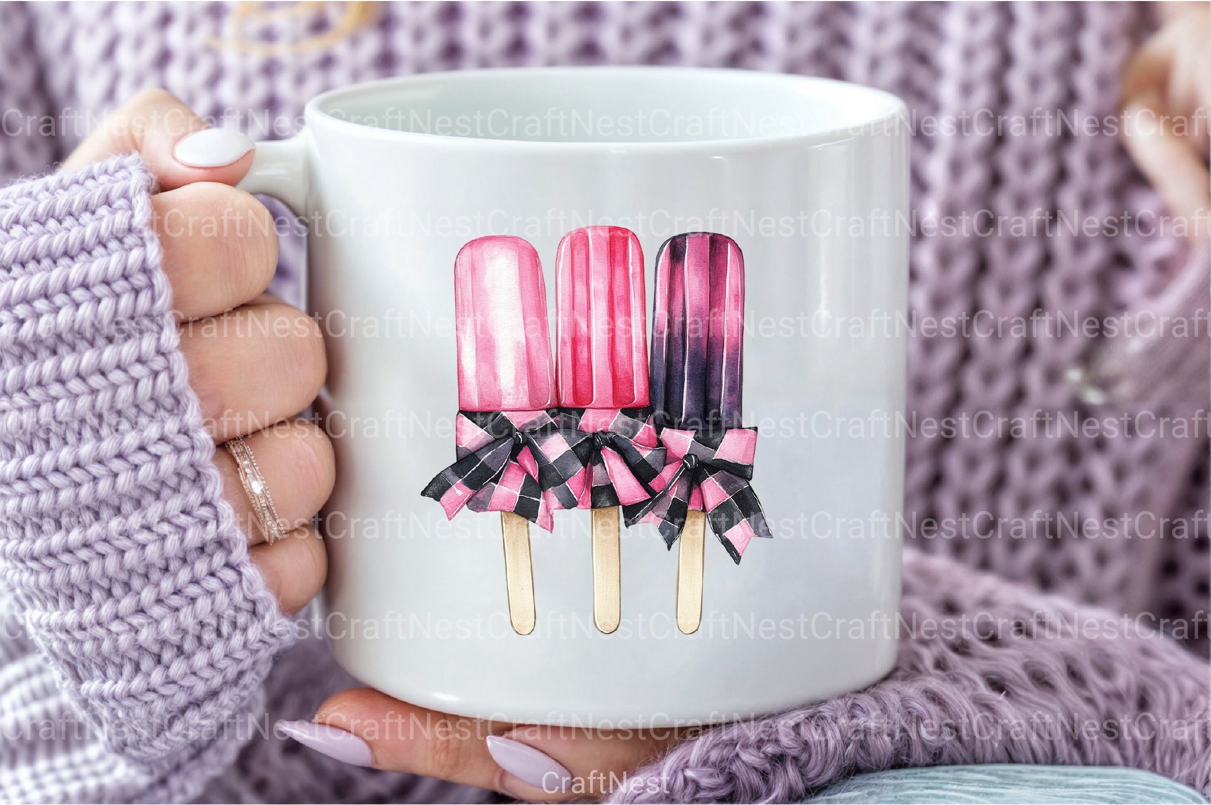 Black and Pink Gingham Summer Clipart Bundle 2 - CraftNest - Digital Crafting and Art