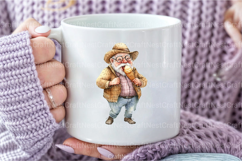 Funny Summer Grandpa Clipart Bundle 4 - CraftNest - Digital Crafting and Art