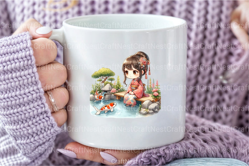 Japanese Summer Girls Clipart Bundle - CraftNest - Digital Crafting and Art