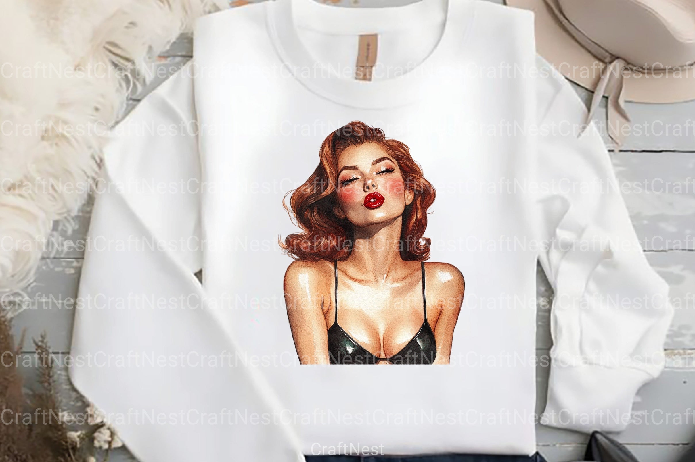 Summer Pin Up Girl Clipart Bundle - CraftNest - Digital Crafting and Art