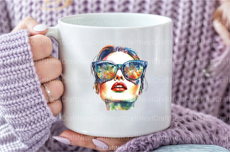 Retro Woman 4th of July Clipart Bundle - CraftNest - Digital Crafting and Art