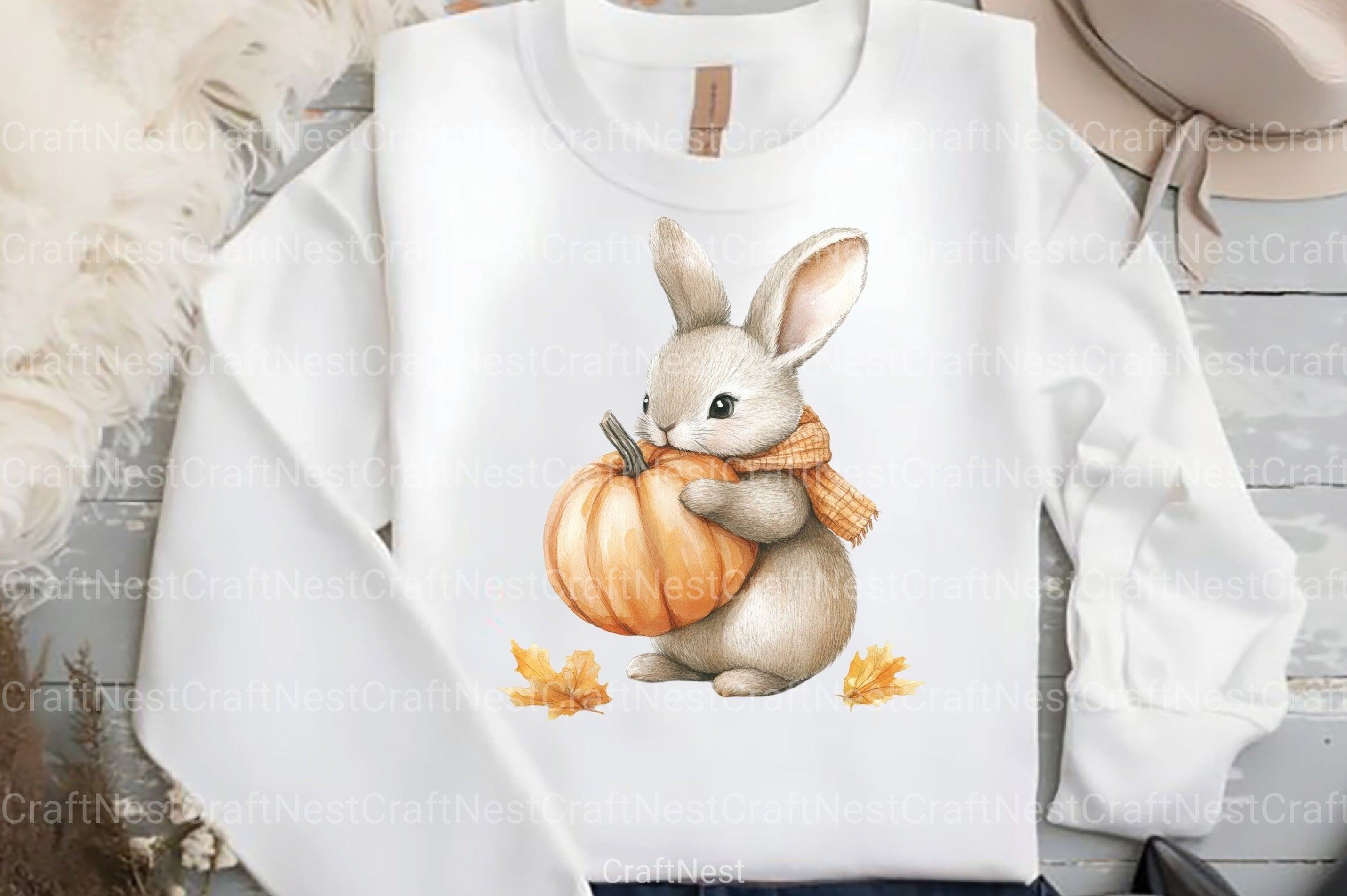 Cute Autumn Bunny Clipart Bundle 77 - CraftNest - Digital Crafting and Art