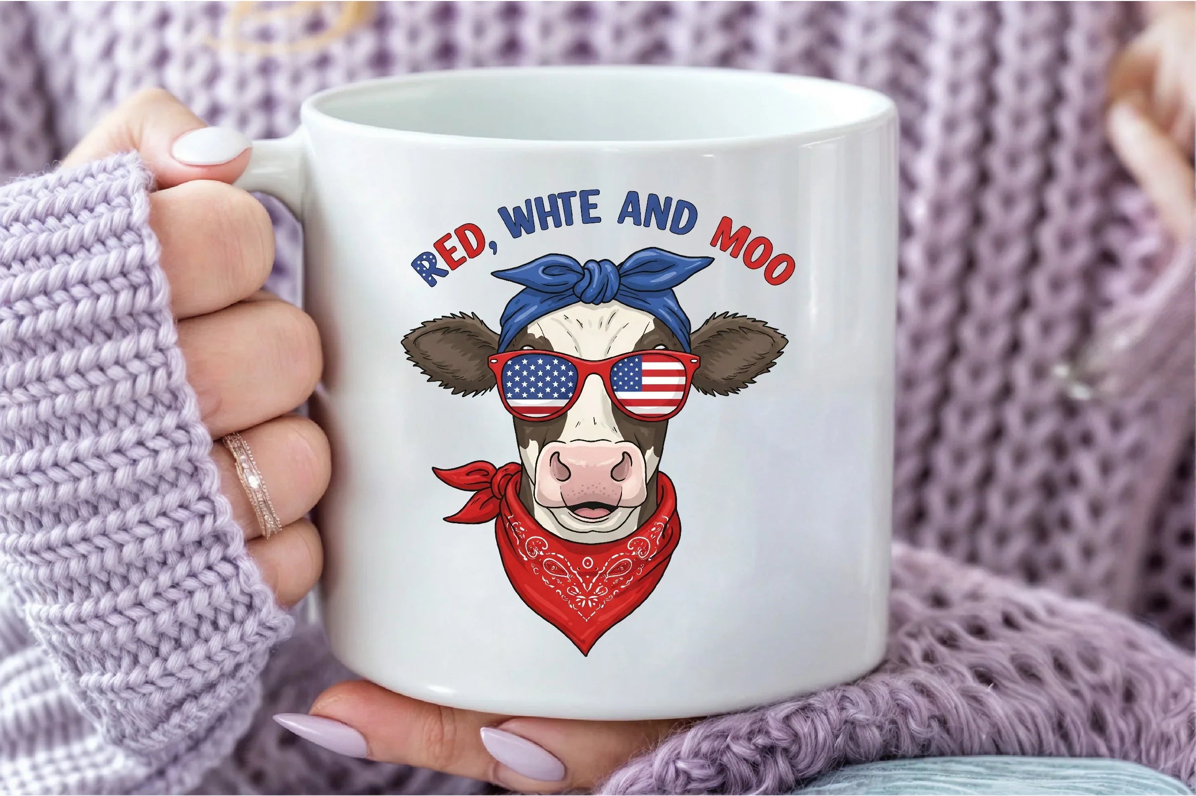 Patriotic 4th of July Cow Clipart Bundle - CraftNest - Digital Crafting and Art