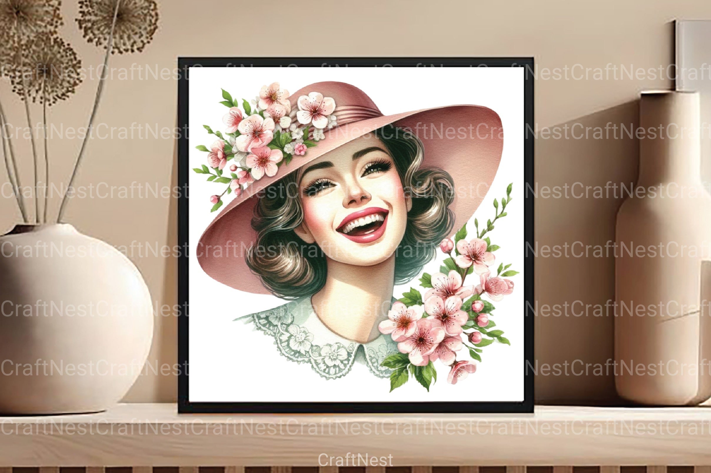 Spring Pin-Up Girl Clipart Bundle 82 - CraftNest - Digital Crafting and Art