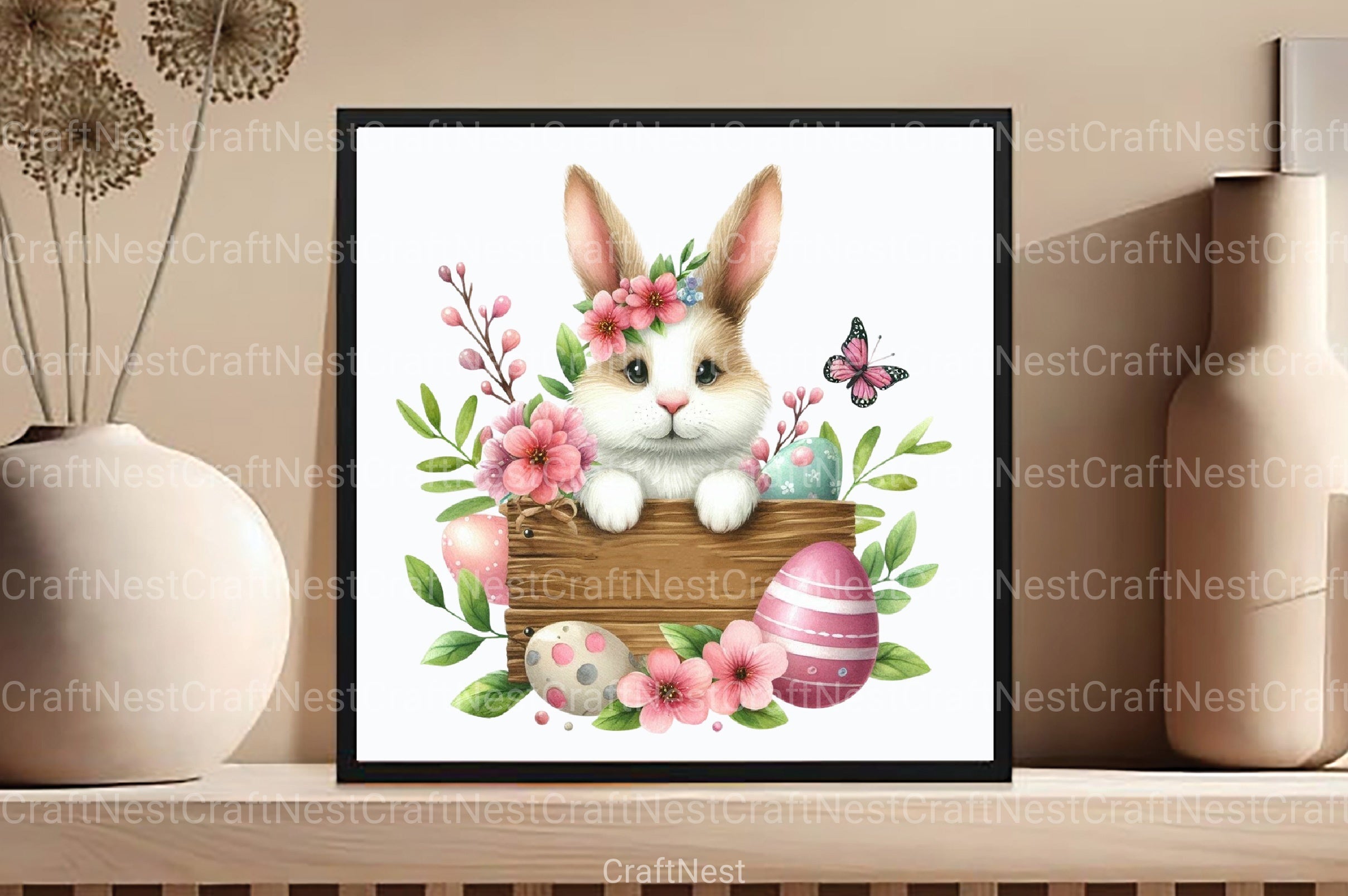 Cute Easter Bunny Clipart Bundle 55 - CraftNest - Digital Crafting and Art