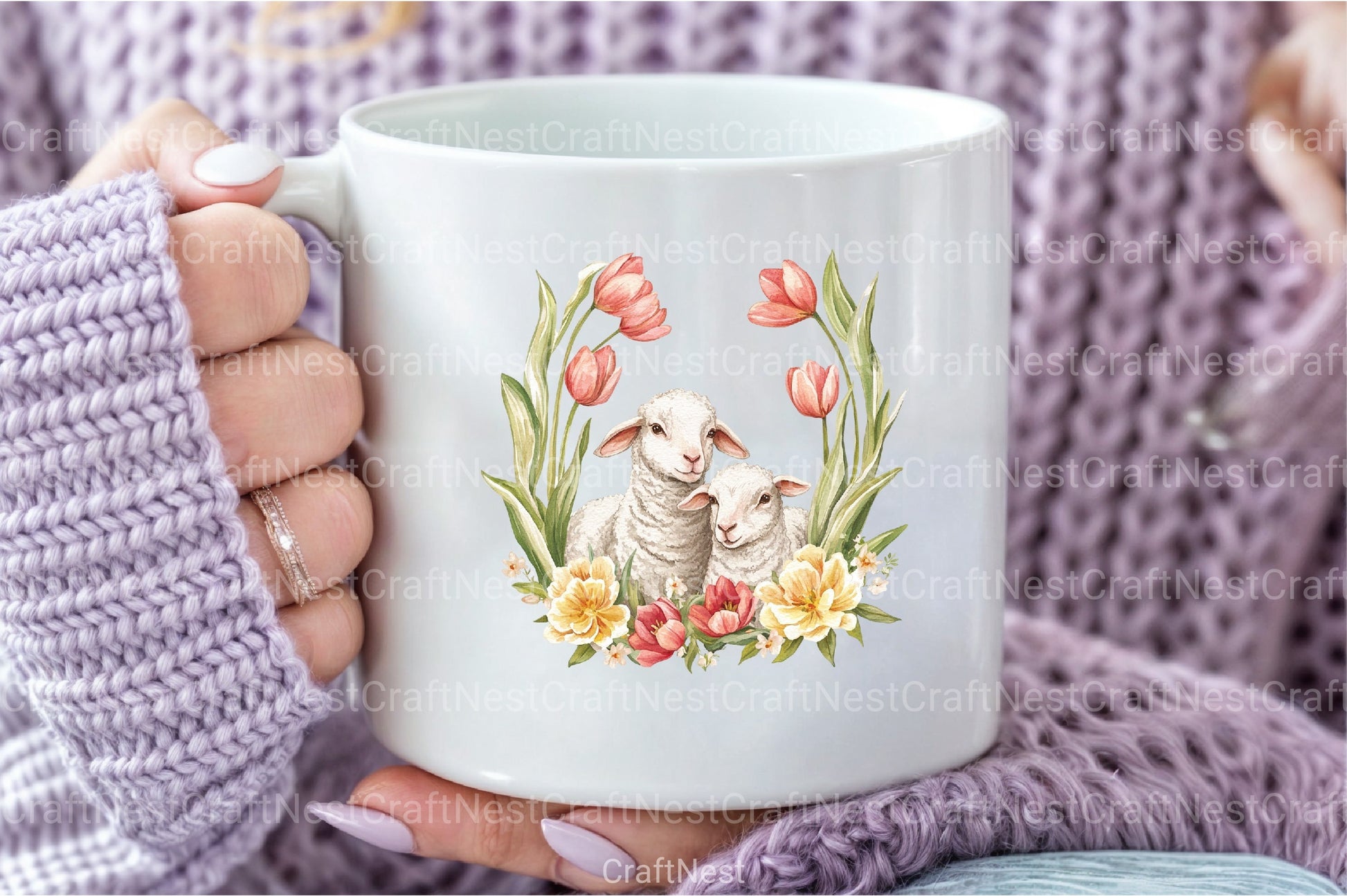 Lamb & Ewe Love Clipart Bundle - CraftNest - Digital Crafting and Art