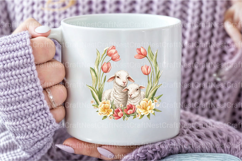 Lamb & Ewe Love Clipart Bundle - CraftNest - Digital Crafting and Art