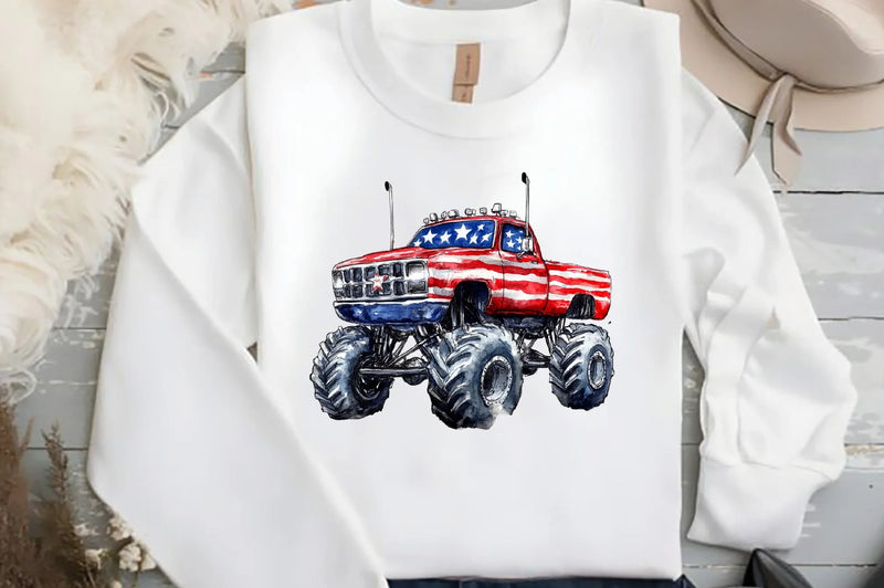 Monster Truck 4th of July Clipart Bundle - CraftNest - Digital Crafting and Art