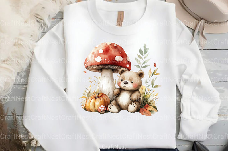 Autumn Bear Clipart Bundle - CraftNest - Digital Crafting and Art