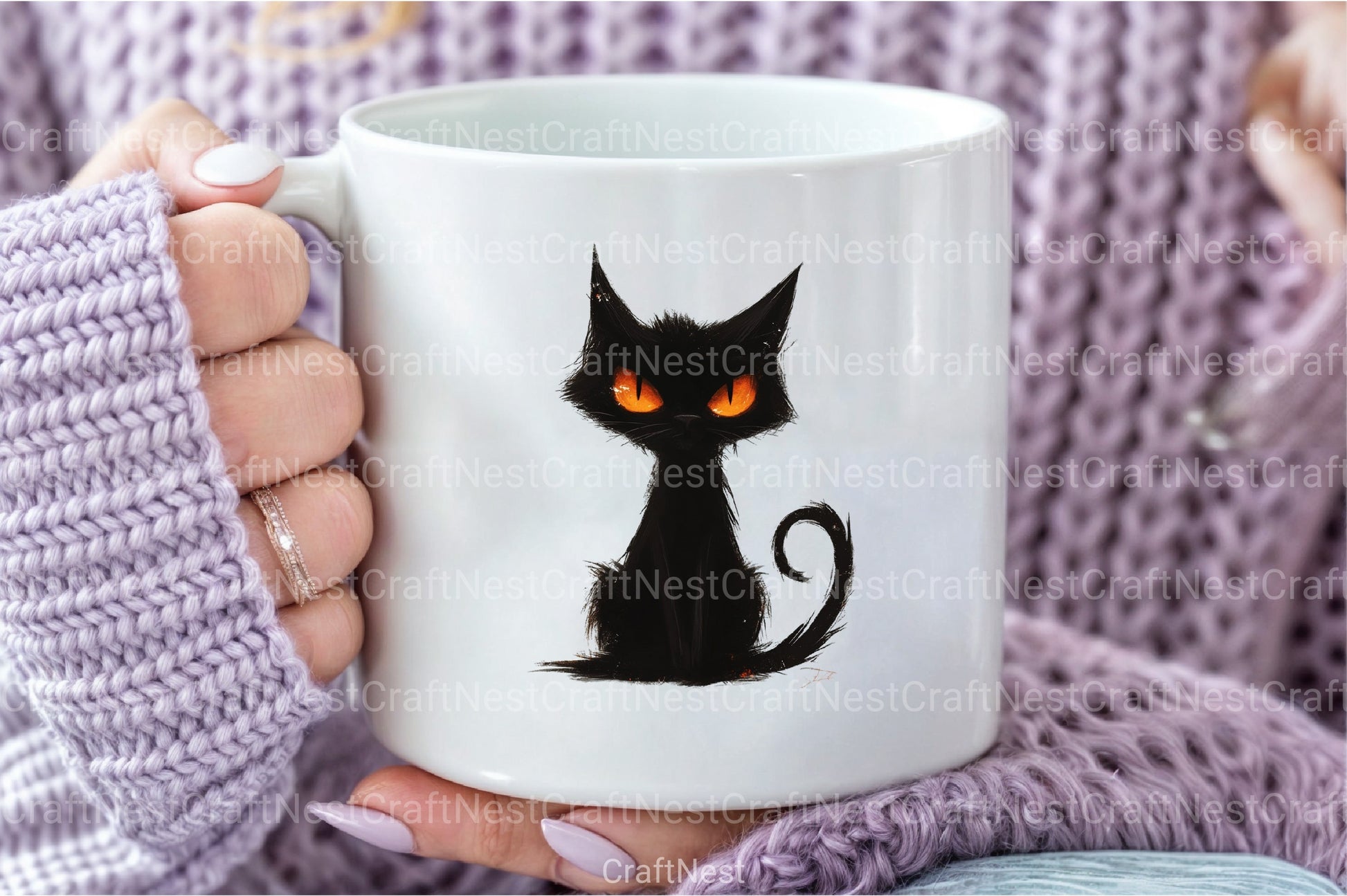 Quirky Funny Black Cat Clipart Bundle55 - CraftNest - Digital Crafting and Art