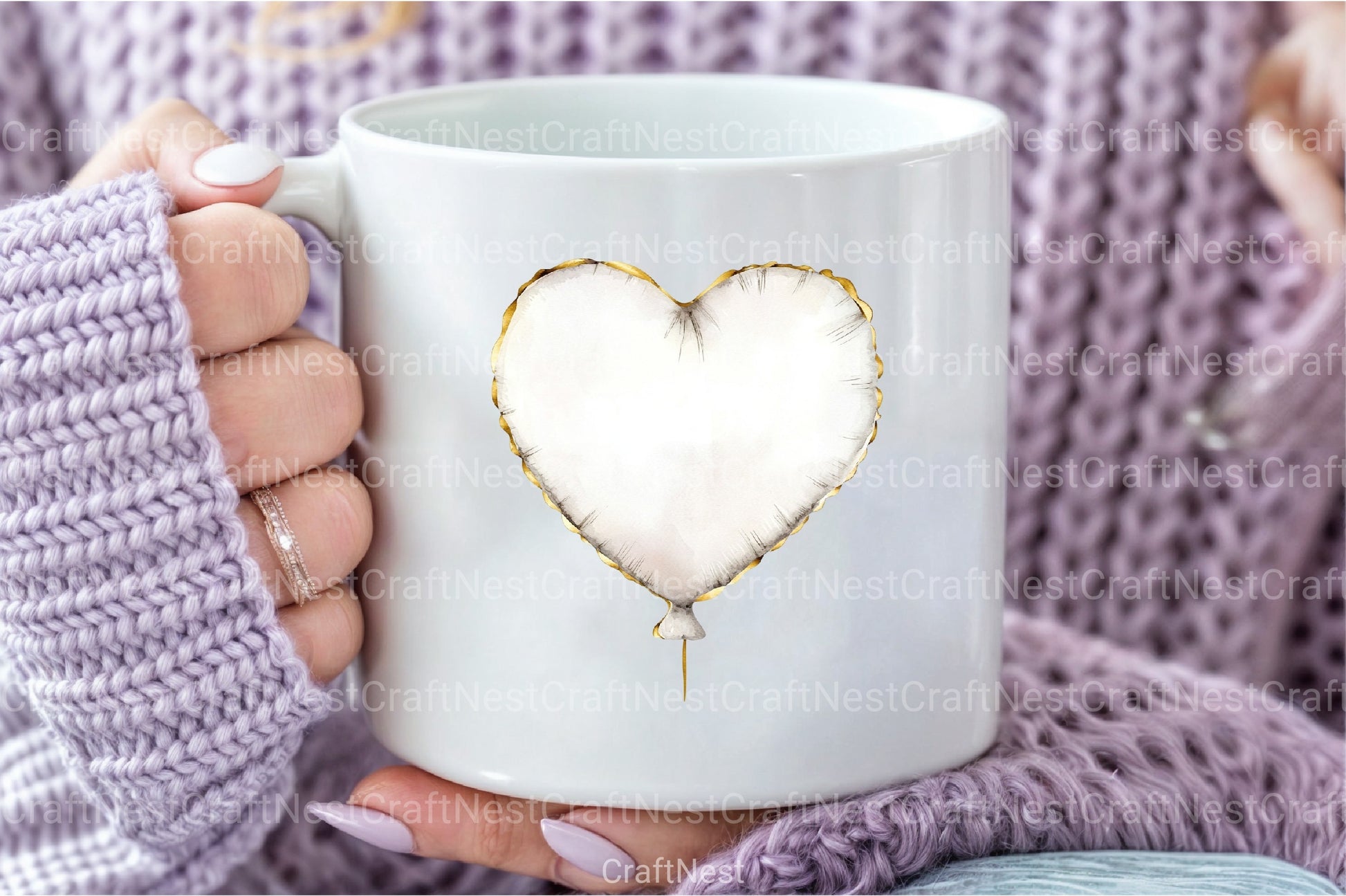 White and Gold Balloons Clipart Bundle - CraftNest - Digital Crafting and Art