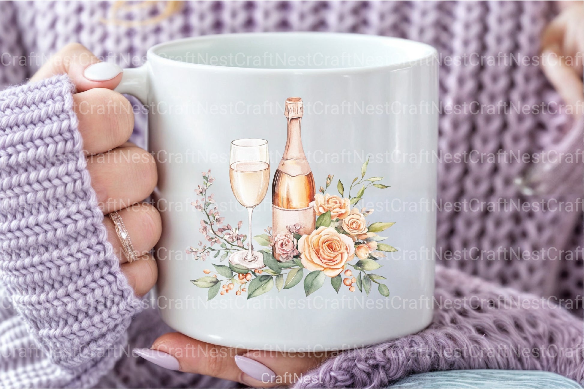 Vintage Champagne Clipart Bundle - CraftNest - Digital Crafting and Art