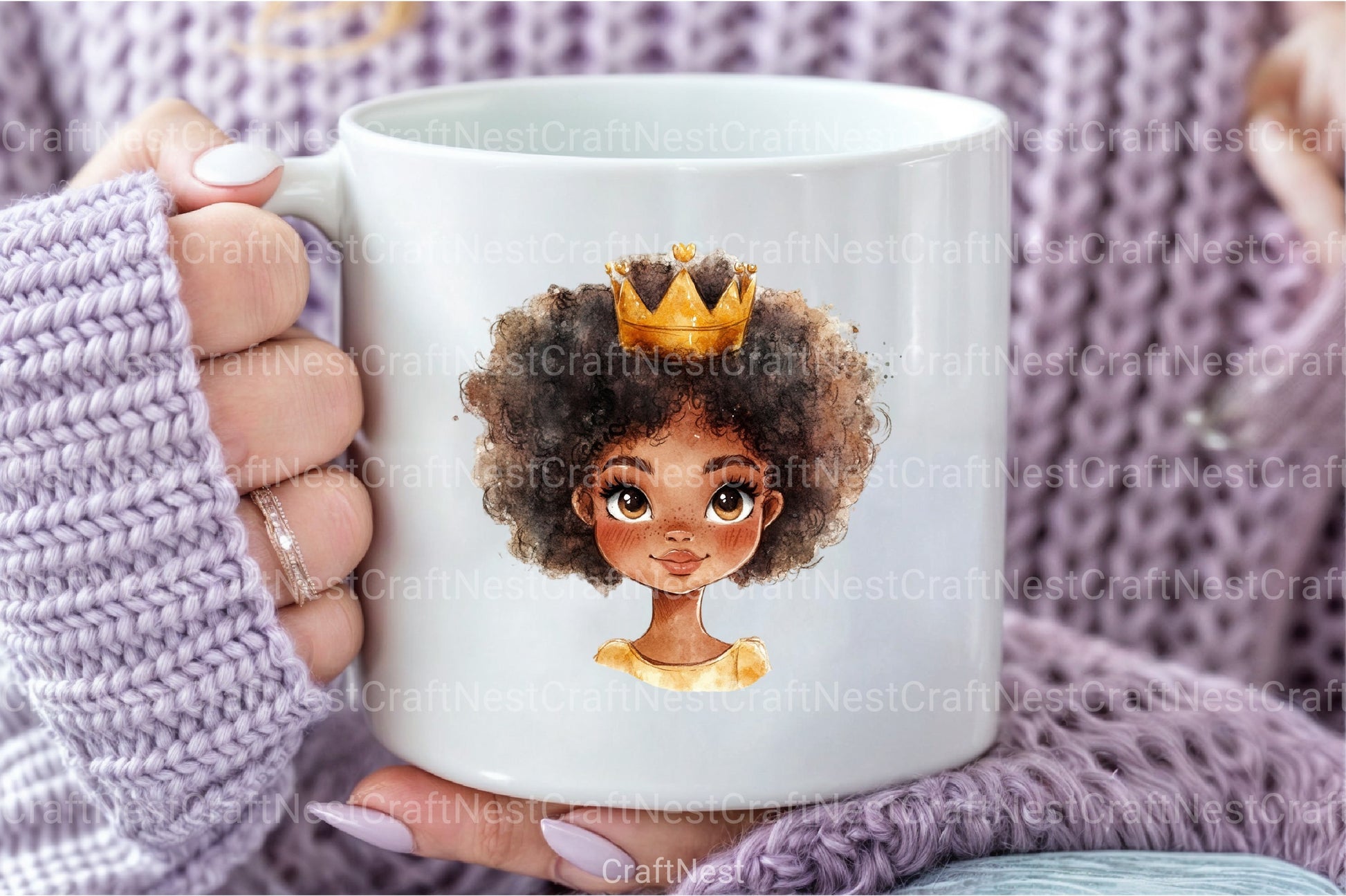 Quirky African American Girl Crown Clipart Bundle - CraftNest - Digital Crafting and Art