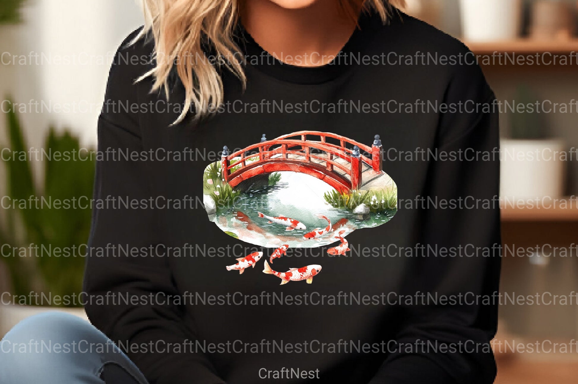 Serene Japanese Moon Bridge Clipart Bundle - CraftNest - Digital Crafting and Art